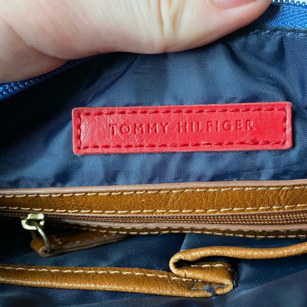 Tommy Hilfiger Blue Monogram Crossbody Bag